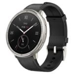 Smartwatch Amazfit Active 2 R NFC com Mapas Offline 1,32" Prateado com Braceletes de Pele Pretas - Image 2