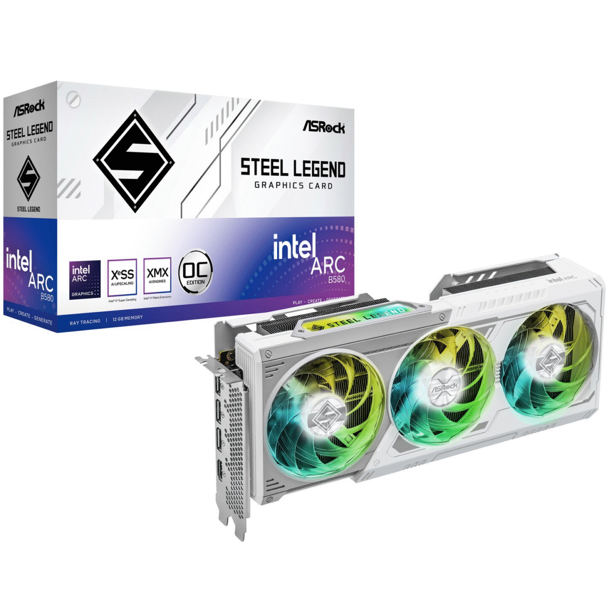Placa Gráfica ASRock Arc B580 Steel Legend 12GB GDDR6 - Image 1