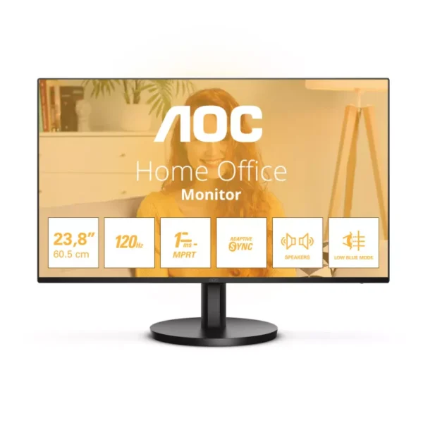 Monitor AOC IPS 24" (23.8") QHD 1MS 120HZ VGA HDMI DP COLUNAS