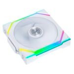 Ventoinha 120mm Lian Li Uni Fan SL120 Infinity Wireless RGB Reverse Blade 4 Pinos PWM Branca - Image 4