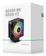 Air Cooler CPU DeepCool AG400 BK ARGB V2 Cooler de CPU 120mm ARGB Preto - Image 2