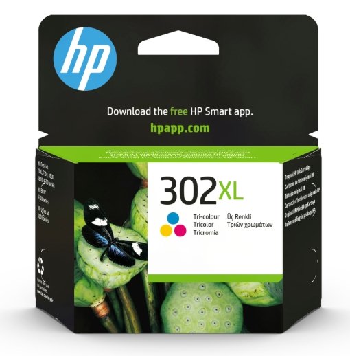 Tinteiro Original HP 302XL Tricolor de elevado rendimento