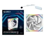 Ventoinha 120mm Lian Li Uni Fan SL120 Infinity Wireless RGB Reverse Blade 4 Pinos PWM Branca - Image 2