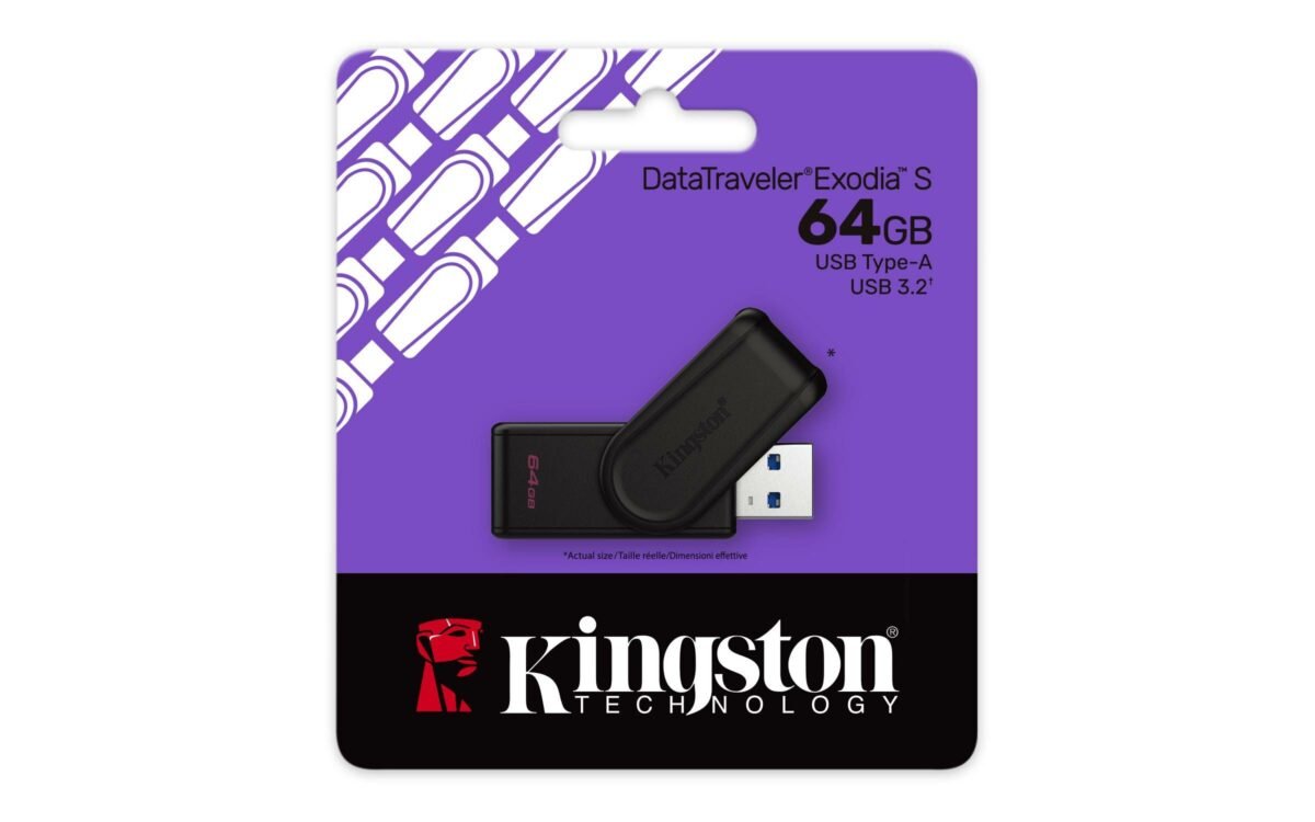 Kingston Technology DataTraveler Exodia S unidade de memória USB 64 GB USB Type-A 3.2 Gen 1 (3.1 Gen 1) Preto - Image 4