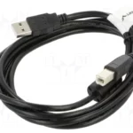 Cabo; USB 2.0; USB A ficha,USB B ficha; dourado; 1,8m; preta; PVC