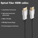 Cabo Ativo HDMI 2.0b Ewent EC1357 AOC Hybrid Fiber Optic 4K 30m Preto - Image 2