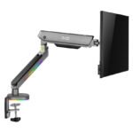 Suporte Mesa Articulado p/ Ecrã 27"/45" Alpha Gamer RGB Preto c/ Amortecedor - Image 4