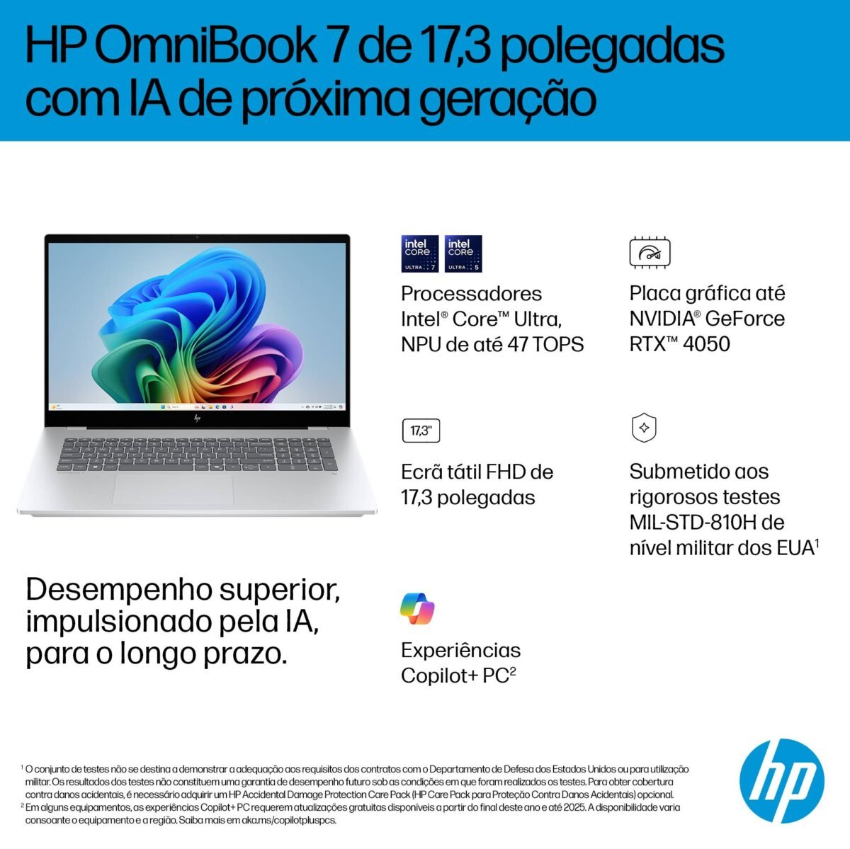 Portátil HP OmniBook 7 17-dc0001np Copilot AI 17.3" Touch FHD Ultra 7 258V 32GB 1TB W11H - Image 10