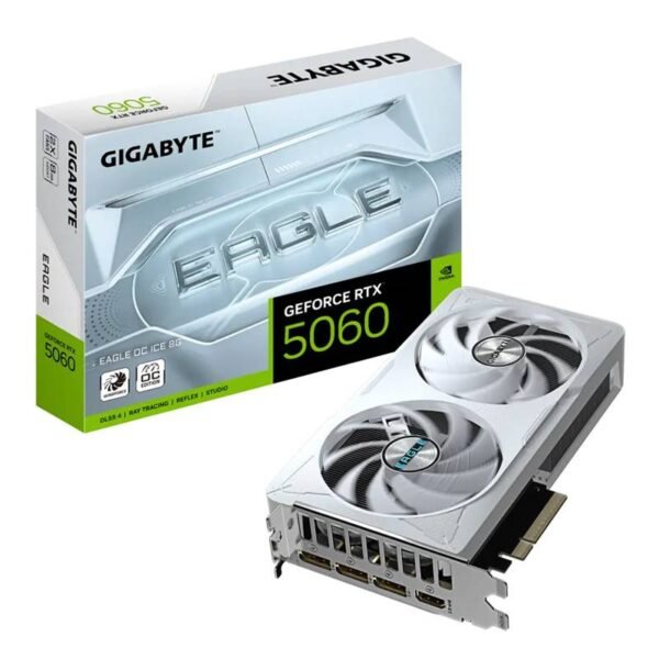 Placa Gráfica Gigabyte NVIDIA GeForce RTX 5060 "Blackwell" Eagle OC Ice 8G GDDR7 DLSS4
