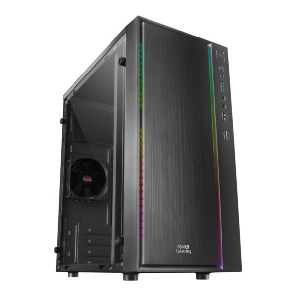 Caixa Micro-ATX Mars Gaming MCM RGB Preta