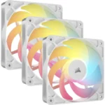 Pack 3x Ventoinhas de Fluxo Invertido 120mm PWM Corsair RS120-R ARGB Brancas - Image 5