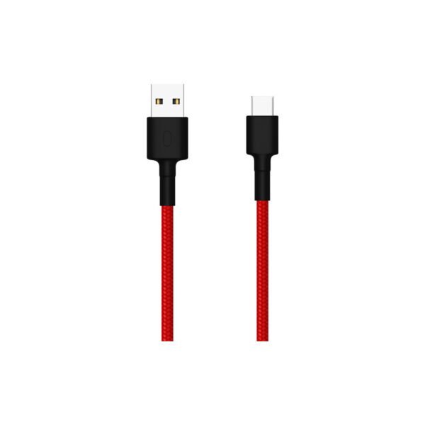 Cabo Xiaomi USB-A p/ USB-C 1m Preto, Vermelho