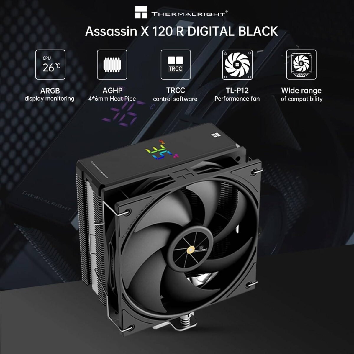Air Cooler CPU Thermalright Assassin X 120 R Digital ARGB Preto - Image 9