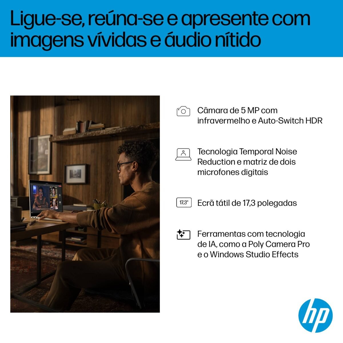 Portátil HP OmniBook 7 17-dc0001np Copilot AI 17.3" Touch FHD Ultra 7 258V 32GB 1TB W11H - Image 4