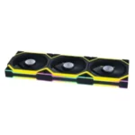Ventoinha 120mm Lian Li Uni Fan SL120 Wireless RGB Reverse Blade 4 Pinos PWM Preta (Pack 3) - Image 2