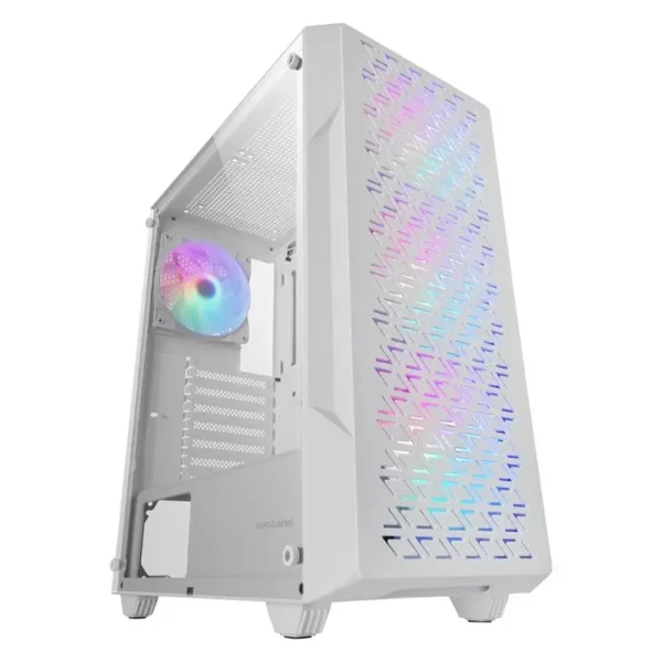 Caixa ATX Mars Gaming MC-GEO FRGB Tempered Glass Branca