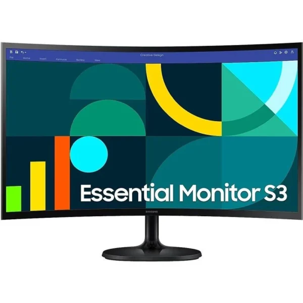 Monitor Profissional Samsung Essential Monitor S3 24" Full HD Preto