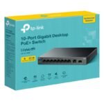 Switch de Rede TP-Link LS1210GP Desktop 10 Portas Gigabit com 8 Portas PoE+ UnManaged - Image 4