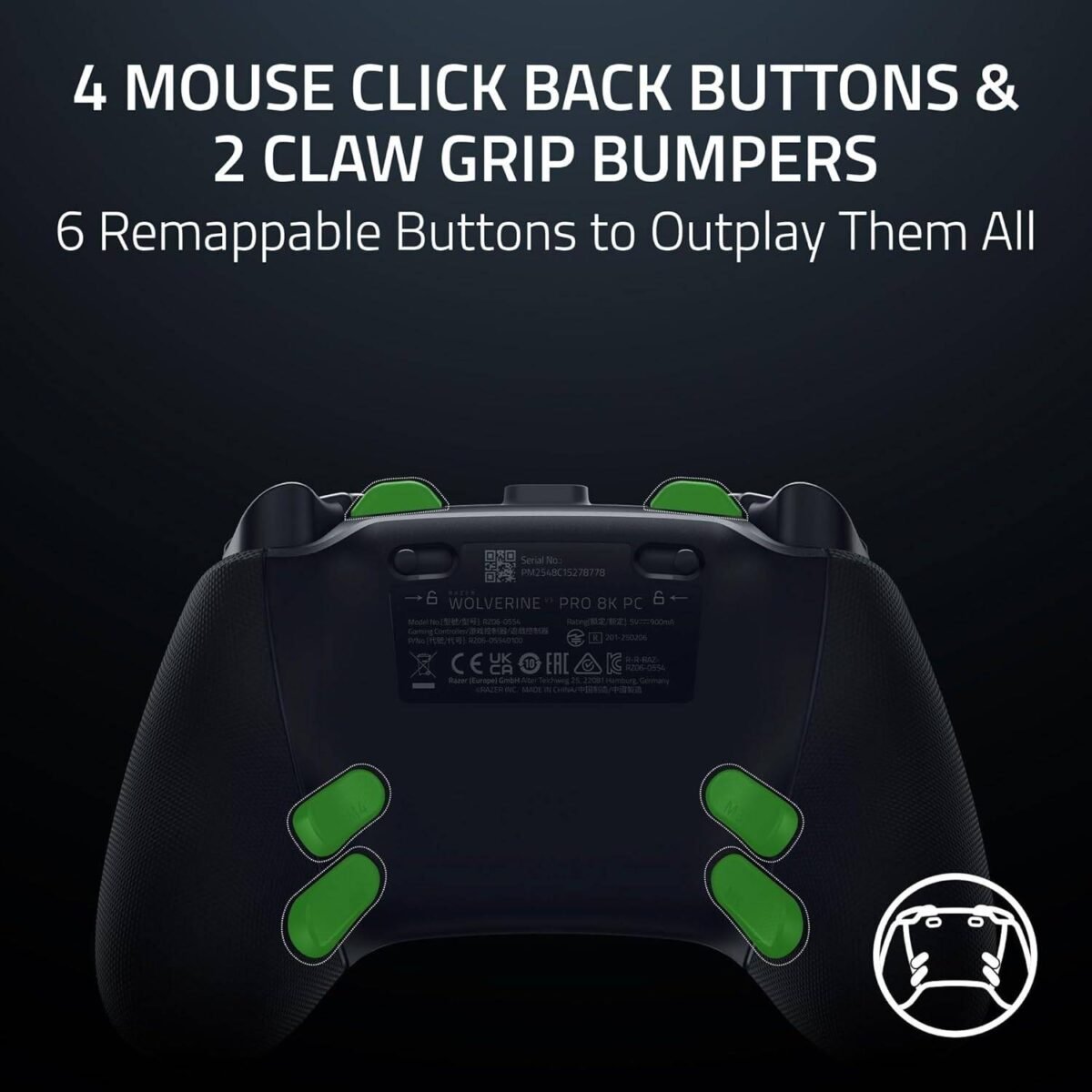 Gamepad Razer Wolverine V3 Pro 8K for PC Preto - Image 7