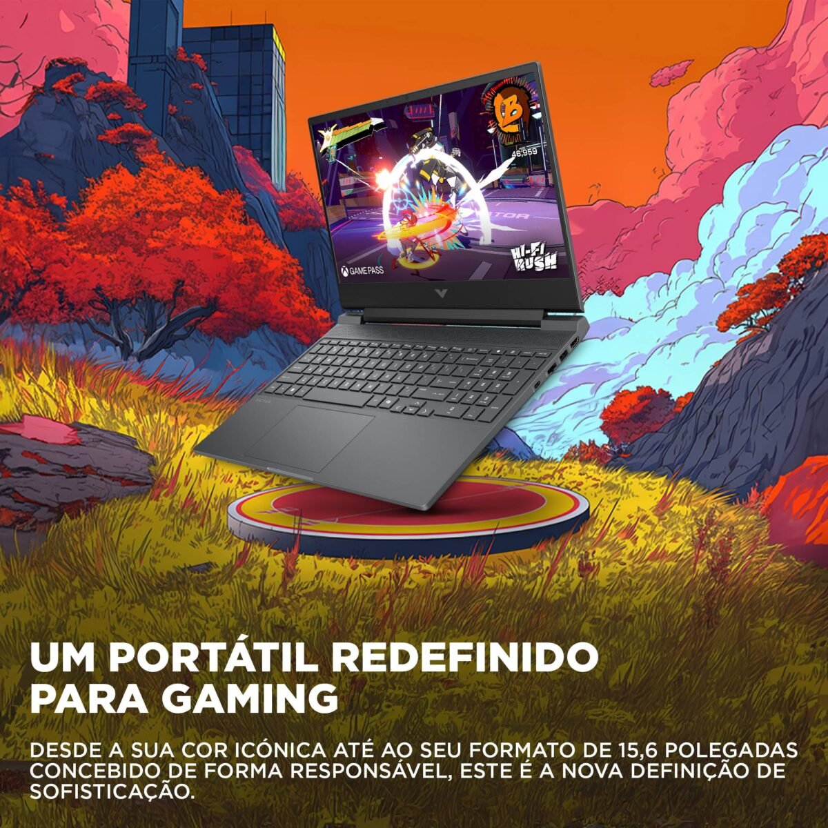 Portátil HP Victus Gaming 15-fb3030np 15.6"  AMD Ryzen 5 240 24GB 1TB RTX 5050 S/so Cromado Preto - Image 2