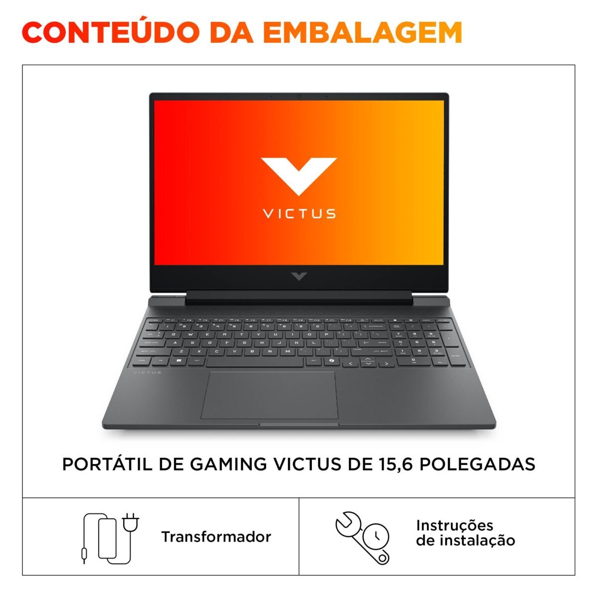 Portátil HP Victus Gaming 15-fb3030np 15.6"  AMD Ryzen 5 240 24GB 1TB RTX 5050 S/so Cromado Preto - Image 6