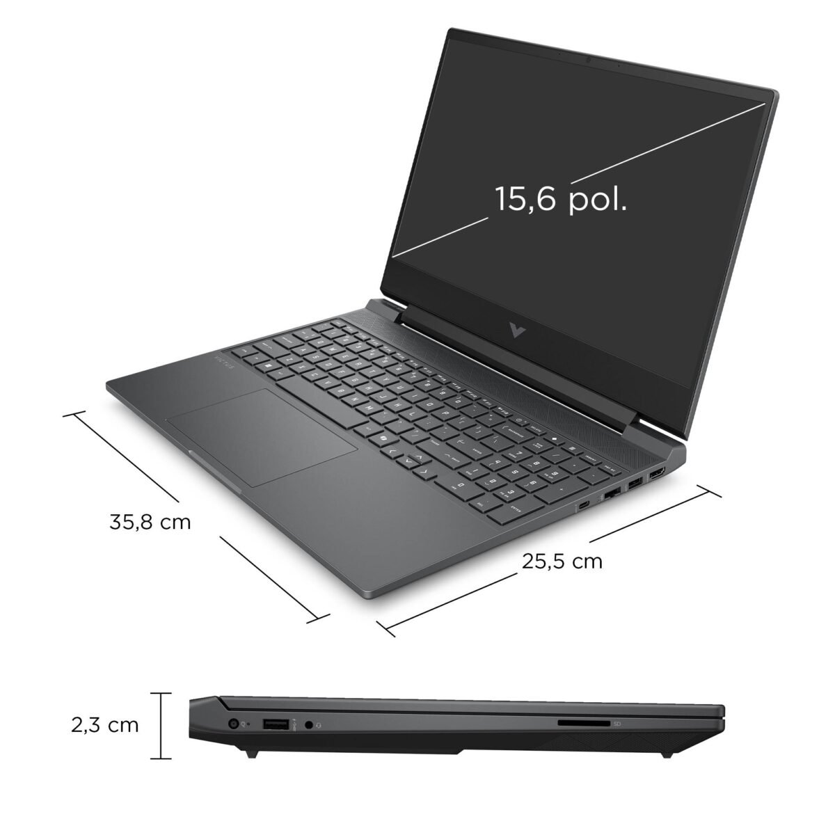 Portátil HP Victus Gaming 15-fb3030np 15.6"  AMD Ryzen 5 240 24GB 1TB RTX 5050 S/so Cromado Preto - Image 5
