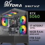 Computador Gaming HYDRA-56i7V2 I7 14700KF 16GB 1TB M.2 SSD RTX5060 8GB 3D View Case + Watercooling