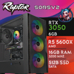Computador Gaming RAPTOR-50R5V2 R5 5600X 16GB 512GB SSD RTX3050 6GB