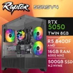 Computador Gaming RAPTOR-55R5V4 R5 8400F 16GB 512GB SSD RTX5050 8GB 3D View Case