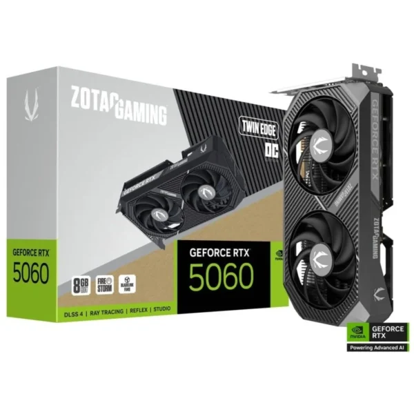 Placa Gráfica ZOTAC GAMING GeForce RTX 5060 Twin Edge OC 8GB GDDR7 Reflex 2 RTX AI DLSS4
