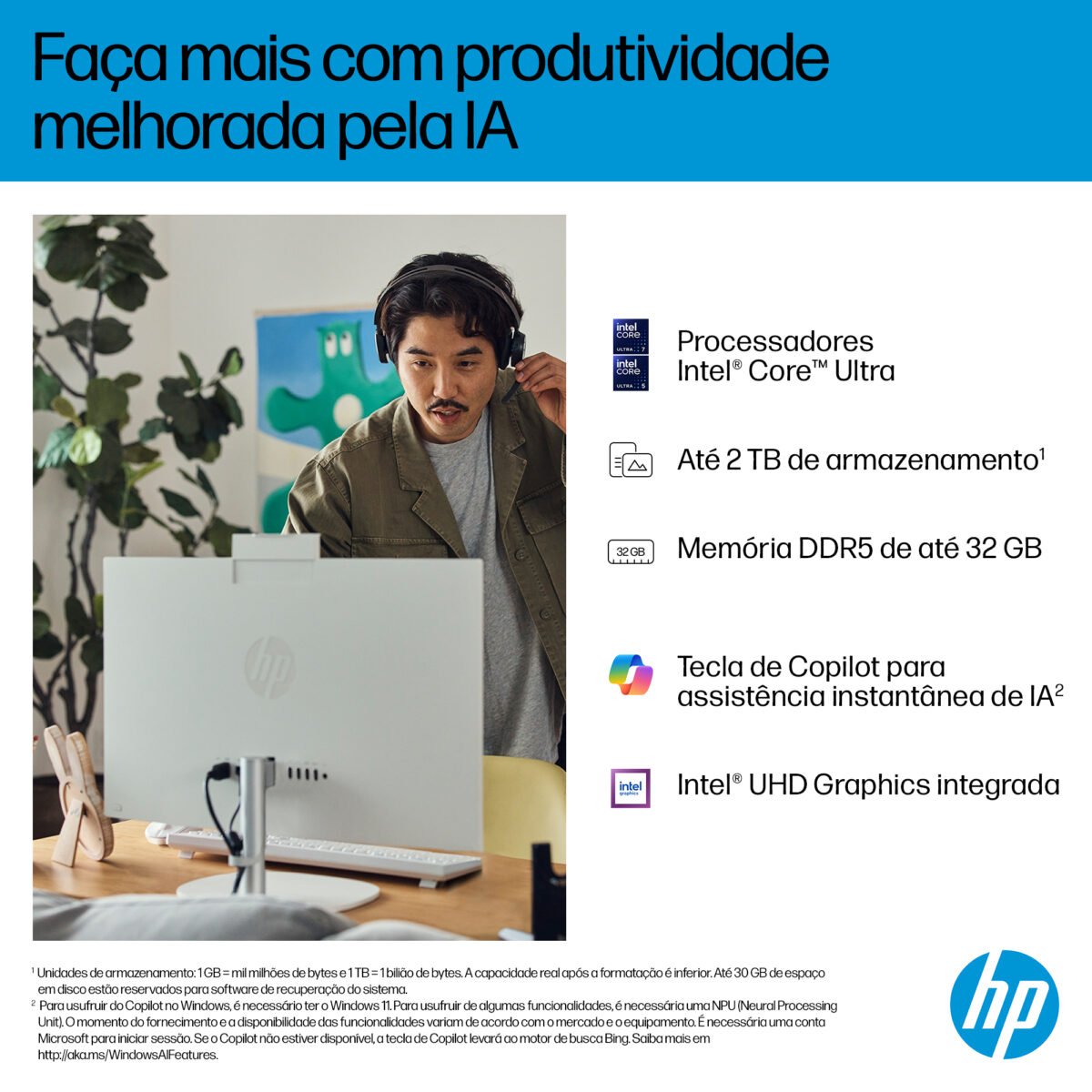 All-In-One HP 24-cr0024np i5-1334U 16Gb 512Gb 23.8" FHD 16Gb 512Gb S/SO - Image 6