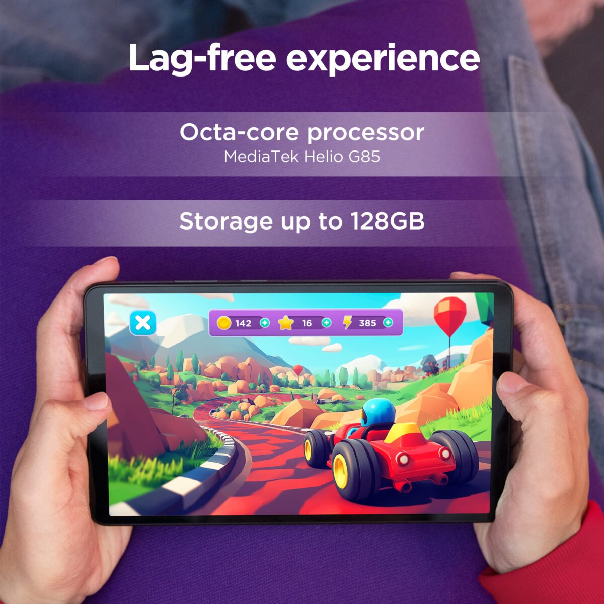 Tablet Lenovo One MediaTek Helio G85 8.7" HD 4GB 128GB Cinza + Capa - Image 6