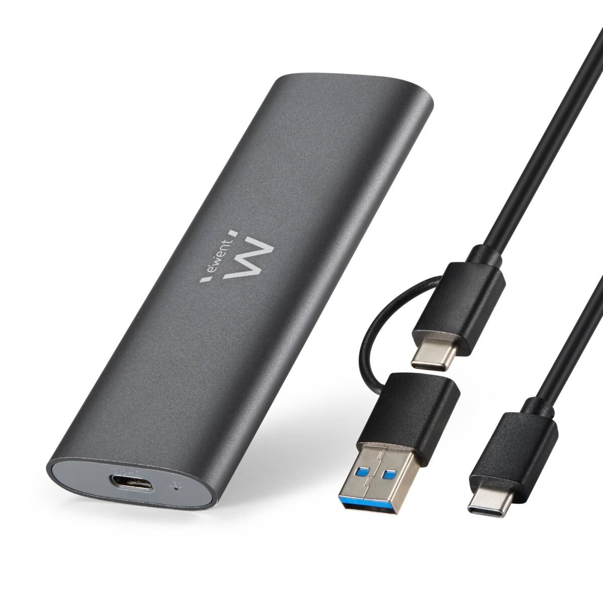 Caixa Externa M.2 Ewent EW7060 USB-C 3.2 Gen2 NVMe Cinza Screwless - Image 1