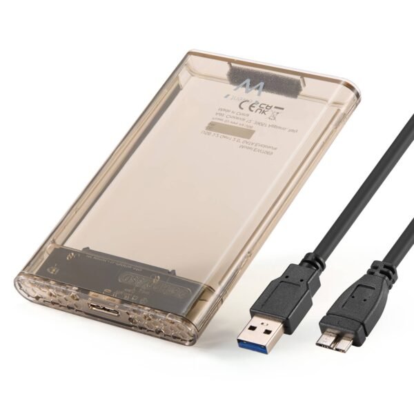 Caixa Externa 2.5" Ewent EW7069 USB-C 3.2 Gen1 (USB 3.0) HDD/SSD Transparente Screwless