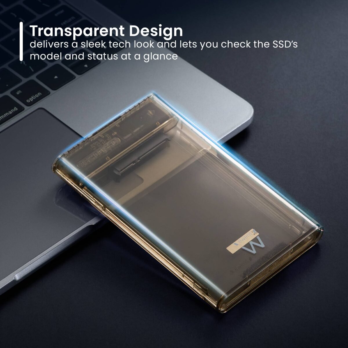 Caixa Externa 2.5" Ewent EW7069 USB-C 3.2 Gen1 (USB 3.0) HDD/SSD Transparente Screwless - Image 5