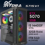 Computador Gaming HYDRA-57i5V1 I5 14400F 32GB 1TB M.2 SSD RTX5070 12GB