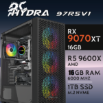 Computador Gaming HYDRA-97R5V1 R5 9600X 16GB 1TB M.2 RX9070XT 16GB + Watercooling