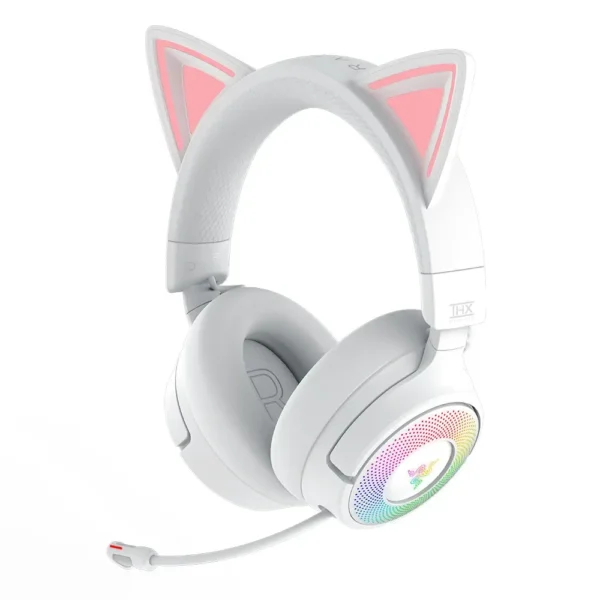 Headset Razer Kraken Kitty V3 Pro Wireless/Bluetooth Branco