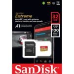 Cartão Memória Extreme SanDisk A1 UHS-I V30 microSDHC 32GB + Adaptador SD