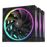 Ventoinhas DeepCool FL12 ARGB 120mm (Pack 3) Pretas