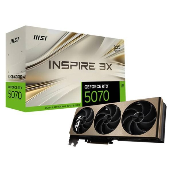 Placa Gráfica MSI NVIDIA GeForce RTX 5070 "Blackwell" Inspire 3X OC 12G GDDR7 DLSS4