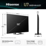 Televisão Hisense 55U7Q 55" Mini LED UltraHD 4K VIDAA - Image 5