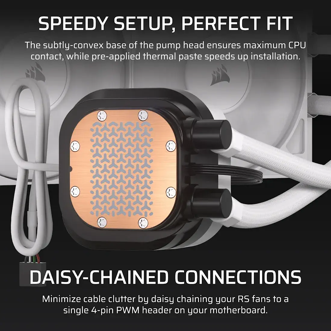 Water Cooler CPU Corsair Nautilus 240 RS LCD 240mm Branco - Image 3