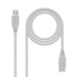 Cabo USB 2.0 Nanocable USB-A M/F 3 M Bege