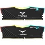 Memória Ram UDIMM TEAMGROUP T-Force Delta RGB 16GB (2x8GB) DDR4 3600MHz CL18 Preta