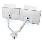 Suporte Mesa Articulado p/ 2 Ecrãs 17"/35" Mars Gaming MARM-PRO2 Branco - Image 2